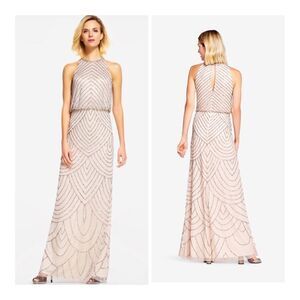 NWT Adriane Papell sequined blouson gown size 2